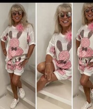 Traumhaft Rose  Strickanzug