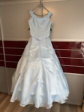 2-teiliges Hochzeitskleid Himmelblau