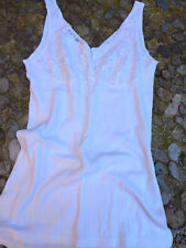 DDR Damen-Unterhemd mit Spitze,weiß Gr. 44 100% Bw  -NEU-