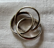 Ring Silber 925 dreifach Ring Trinity zeitlos elegant Gr. 54 / 17,2 mm
