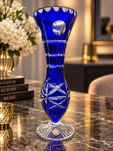 Vintage bleikristall vase - bleikristall,