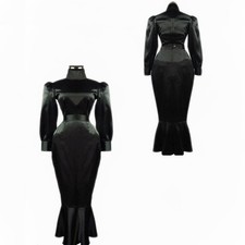 Girl Maid Black Satin fish