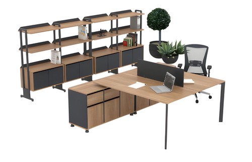 Robuste braune bürogarnitur - robuste,