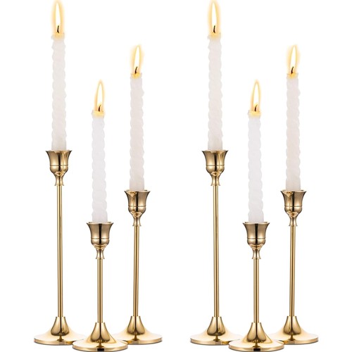 Kerzenständer gold 6er - kerzenständer, set