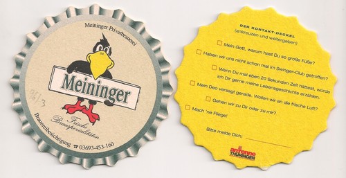 Meininger alter bierdeckel - alter,