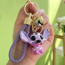 Disney Stitch glänzender Rosa-LiLa Schlüsselanhänger