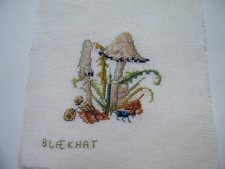Kreuzstich Stickbild Pilze