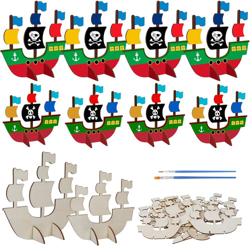 Stück holz piratenschiff - 8,