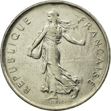 [#684886] Münze, Frankreich, Semeuse, 5 Francs, 1971, Paris, S+, Nickel Clad