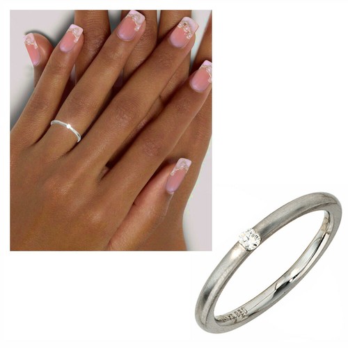Brillantring 950 echt - , platin