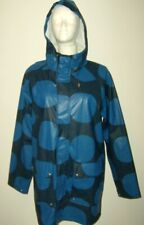 Glanz PU Regenjacke  + Kapuze Regenmantel Regen Jacke Mantel Sehr Gut 50/Medium