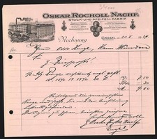 Rechnung Cassel 1929, Oskar Rocholl Nachf., Stock- und Pfeifen-Fabrik, Blick au 