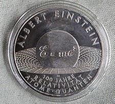 10 Euro-Silber-Gedenkmünze - 100 Jahre Einstein Relativität, 2005 In Kapsel