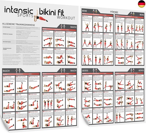 Bauch beine workout poster - beine,