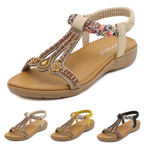 Damen sandalen sommer flach - sandalen,