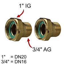 Pumpenverschraubung 3/4" AG x