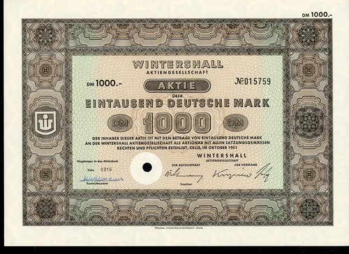 Aktie wintershall 1000 - ag,,