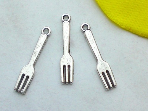 10x anhänger gabel 23x4mm - anhänger,