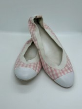 CHANEL-Ballerinas in rosa-weiß kariert, guter Zustand, Gr. 37 1/2