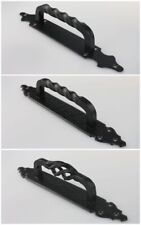 Antiker Stoßgriff Haustürbeschlag Ziehgriff Schmiedeeisen schwarz matt 