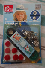 6  Prym Nähfrei- Druckknöpfe rot farbig  Jersey d=12mm rostsicher ART 390 172