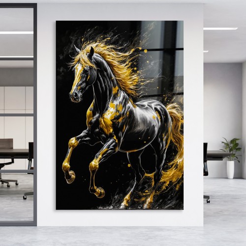 Luxus golden pferd tier - golden,