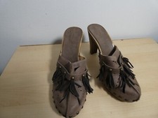 GIANLUIGI GOTTI Schuhe Pantolette Pumps (Italy) Gr. 41, beige, Leder, NEU