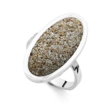 UVP 69,90€ DUR Schmuck Ring SANDBANK Strandsand, Silber 925/- (R4789)