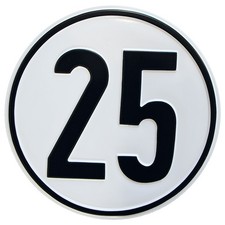 Alu Geschwindigkeitsschild 25