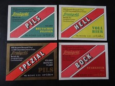 4 alte DDR-Bier-Etiketten -