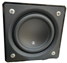 JL Audio E110 Aktiv Subwoofer 10" 1200W RMS Hochglanz Esche Schwarz NEU #