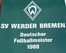 **RARITÄT**  SV WERDER BREMEN - Deutscher Fußballmeister 1988 (VHS)  **RARITÄT**