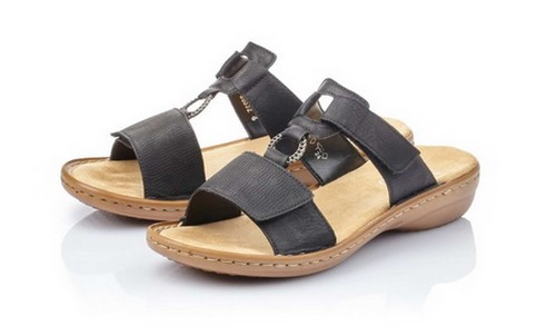 Rieker pantolette schwarz - rieker,