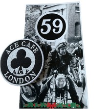 Ace Cafe London Patch, Vintage Motorcycles, 59 Club, Cafe Racer Rockers, Biker.