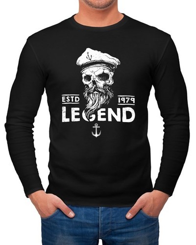 Herren longsleeve totenkopf - herren,