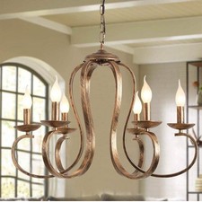 Ganeed Kronleuchter Retro Eisen Pendelleuchte Kronleuchter Kerze rustikale