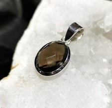 Anhänger Rauchquarz, 925er Silber - Quarz - facettiert - Braun