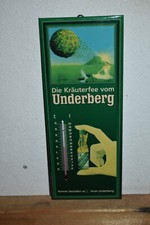 Altes Reklameschild/Imoglas Underberg Kräuterlikör Mit Thermometer,Original,Deko