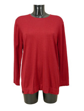MARIA DI RIPABIANCA Damen Pullover Gr. 40 Rot Kaschmir Seide ( S 8773 )