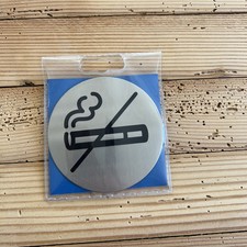 Türschild "Rauchen verboten" DURABLE Piktogramm Durchmesser: 83 mm silber