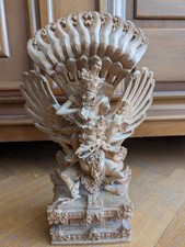 Balinesische Holzschnitzerei – Vishnu auf Garuda –Handgeschnitzt aus Bali, 32 cm