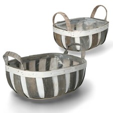 2x Aufbewahrungskörbe oval