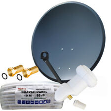 Digitale Sat Anlage Schüssel 60cm Single LNB 0,1dB Full HD 3D 4K 1-Teilnehmer