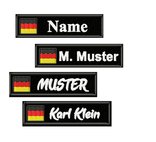 Namensschild aufnäher mit - namensschild,