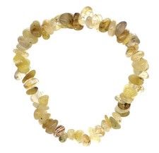 budawi® - Rutilquarz Splitterarmband mit Stretch-Nylonfaden Edelsteinkette Quarz