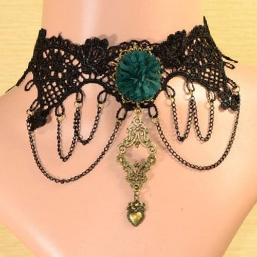 Choker schwarz aus - aus, spitze