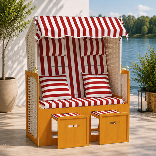 Strandkorb polyrattan garten - strandkorb,
