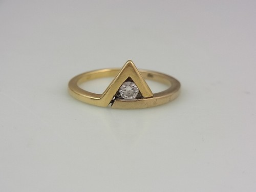 Ring gold 585 14k - ring, 013
