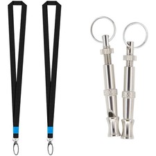 Andiker Hundepfeifen mit Schlüsselband 2 Stücke Professionelle Edelstahl eins...