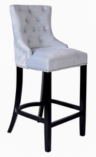 Barhocker mit Lehne Retro Samtstuhl Barsessel Küchenstuhl Barstuhl Tresenhocker